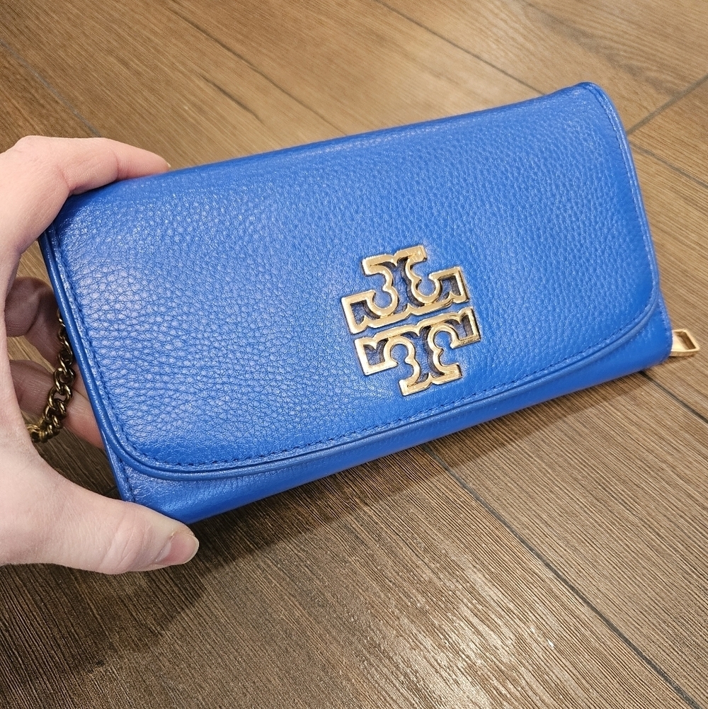 Tory Burch Britten Duo Envelope Long Continental Leather Wallet + Conversion - Picture 2 of 16